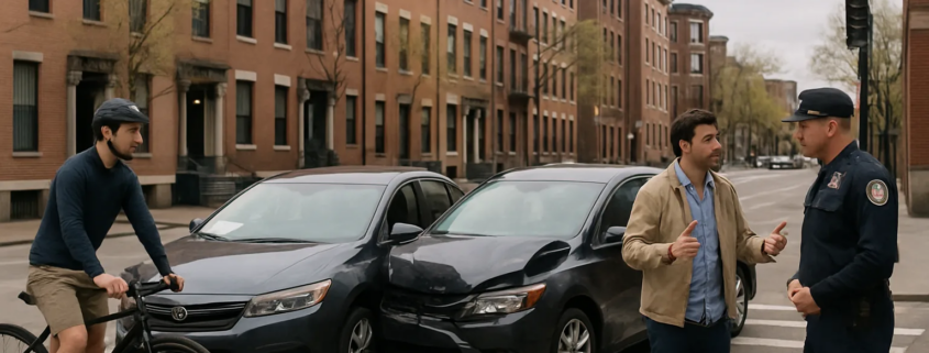 Boston Uber accident lawyer reviewing responsibility after a rideshare crash