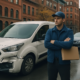 Delivery driver accident workers compensation Boston scene near an urban intersection