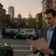 Boston car accident claim deadline represented by vehicles and a blank legal folder