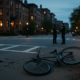 Boston hit-and-run accident investigation scene with preserved crash evidence