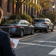 Boston street scene illustrating distracted driving accident evidence and careful crash observations