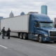 Commercial truck on a Boston street after a collision, illustrating a Boston truck accident lawyer’s investigation